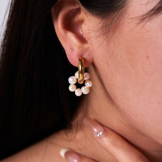 Aretes Perlas Aura