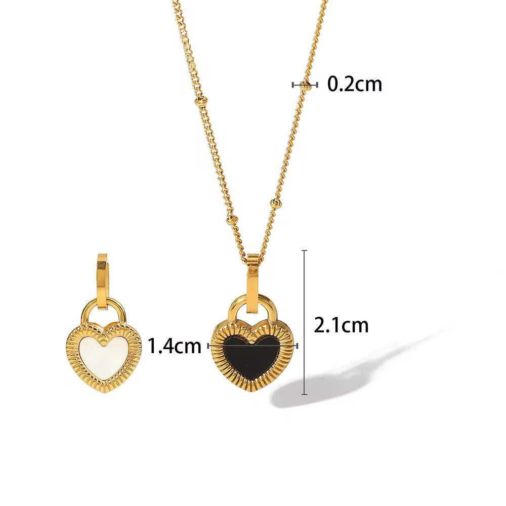 Collar Candado Doble Corazón