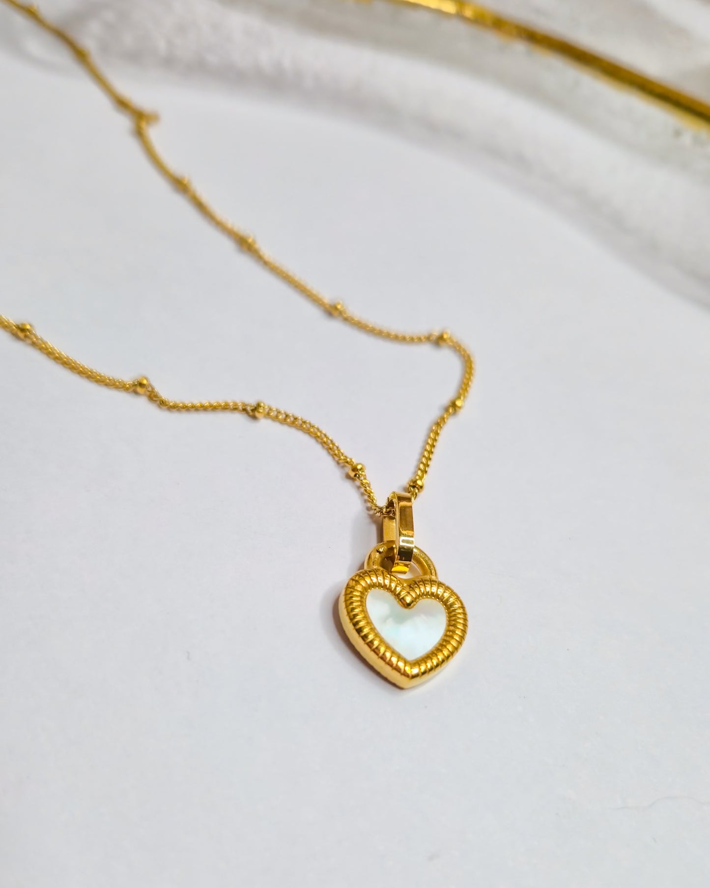 Collar Candado Doble Corazón