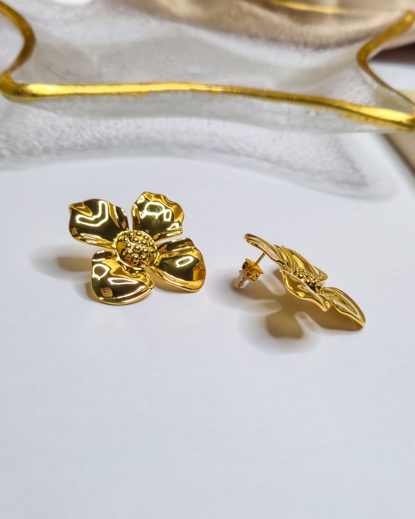 Aretes Flor Magnolia