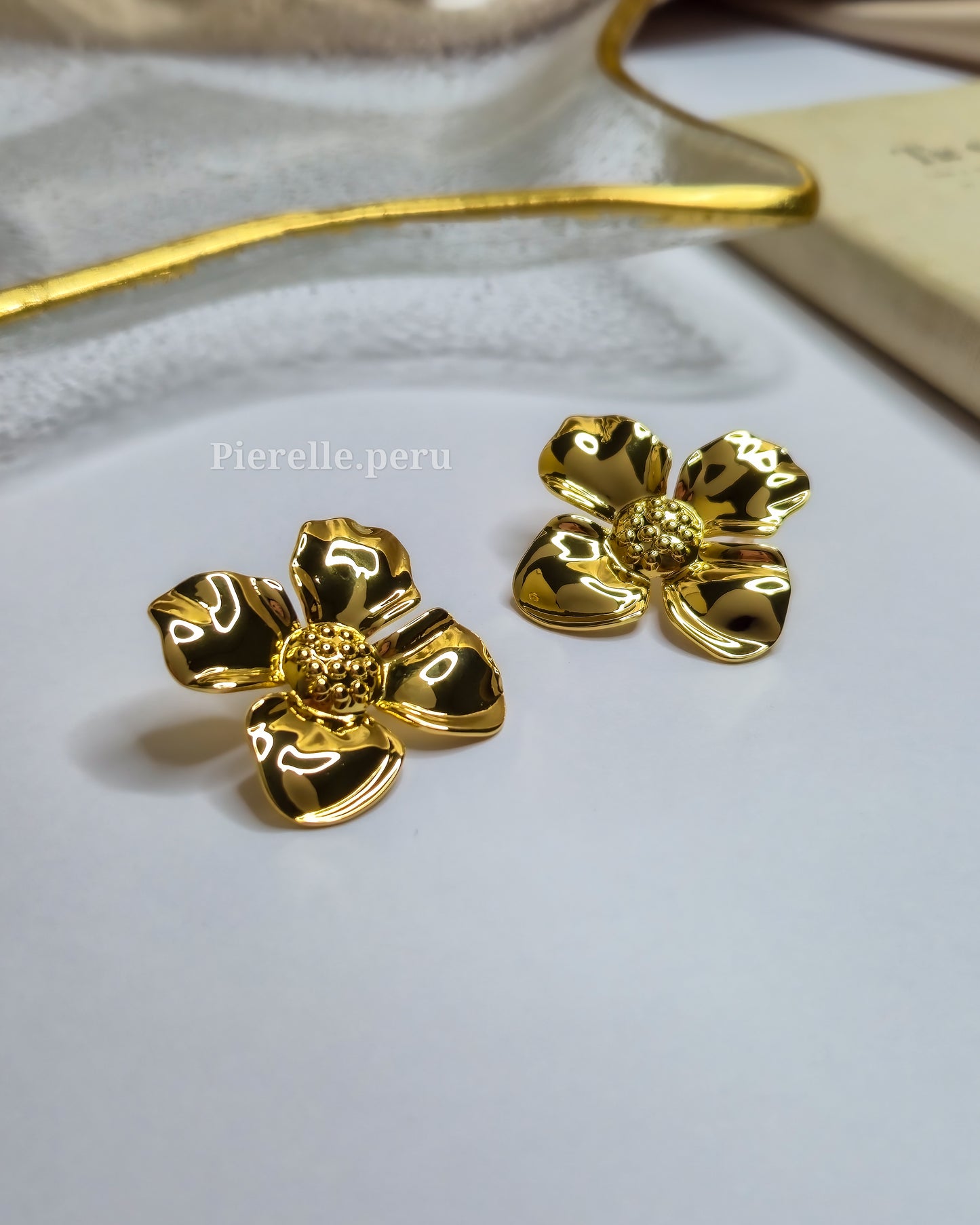 Aretes Flor Magnolia